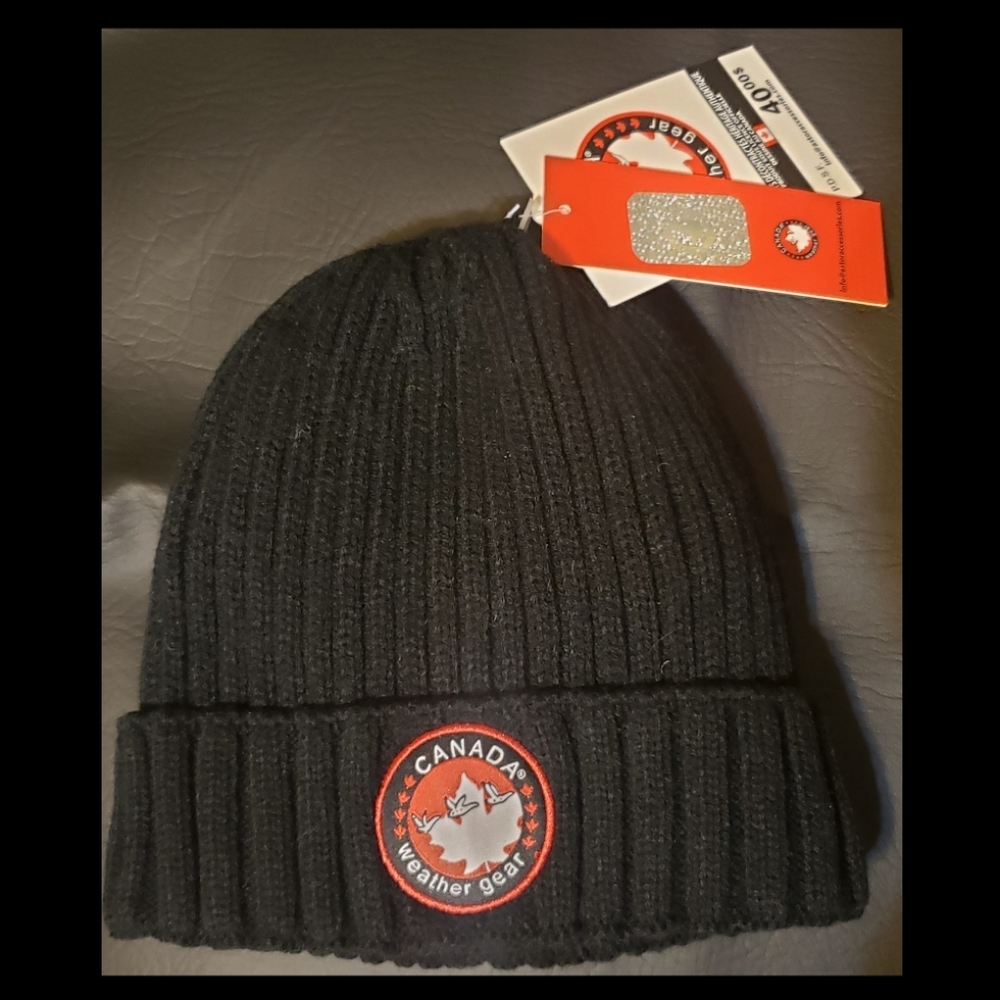 CANADA WEATHER GEAR BLACK WINTER HAT - Picture 7 of 7